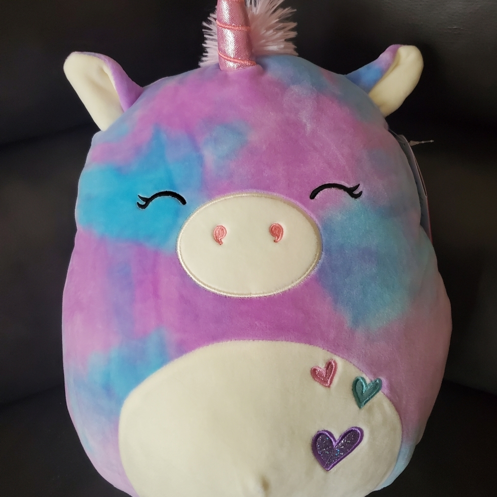 NWT: Squishmallows 13" Aurora the Unicorn - Valentine's Collection